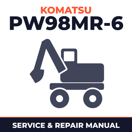 Komatsu PW98MR-6 Wheeled Hydraulic Excavator Service Repair Shop Manual S/N F00003 and up