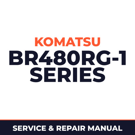 Komatsu Service BR480RG-1 Series Shop Manual Mobile Crusher Workshop Repair Book