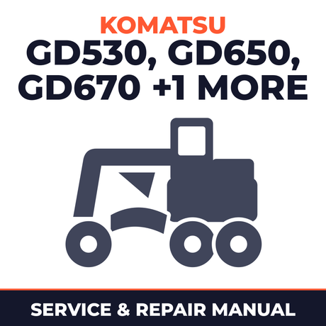 Komatsu Service GD530, GD650, GD670 Series Shop Manual Motor Grader with 6D114E-1 Engine Workshop Repair Book