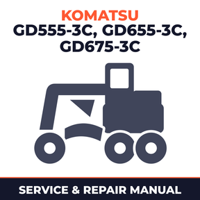 Komatsu Service GD555-3C, GD655-3C, GD675-3C Series Grader Complete Workshop Service Repair Manual