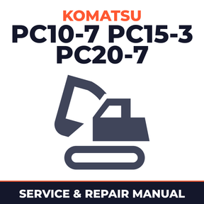 Komatsu Service PC10-7, PC15-3, PC20-7 Shop Manual Excavator Repair Book