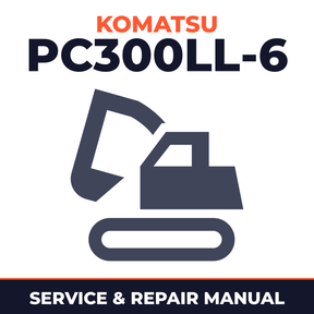 Komatsu Service PC300LL-6 Shop Manual Excavator Workshop Repair Book