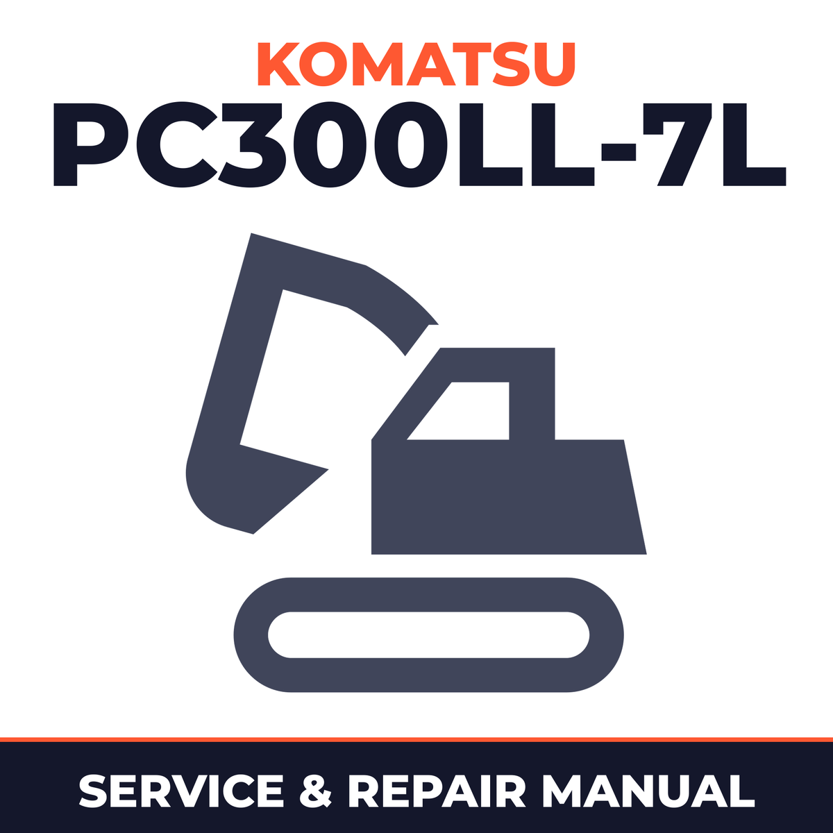 Komatsu Service PC300LL-7L Shop Manual Excavator Workshop Repair Book