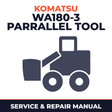 Komatsu Service WA180-3 Parrallel Tool Carrier Shop Manual Wheel Loader Workshop Repair Book