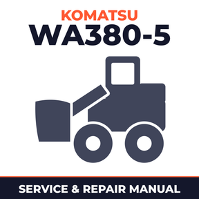 Komatsu Service WA380-5 Shop Manual Wheel Loader Workshop Repair Book