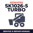 Komatsu SK1026-5 turbo Skid Steer Loader Workshop Service Repair Manual 37CTF50001 and up