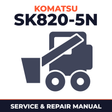 KOMATSU SK820-5N Skid Steer Loader Service Shop Repair Manual