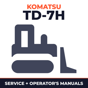 Komatsu TD-7H Crawler Tractor Operation Service & Repair Manual