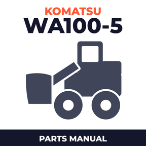 Komatsu WA100-5 Wheel Loader Parts Catalogue Manual - SN 70001 and UP