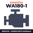 Komatsu WA180-1 shop manual, O&M, and engine shop manual
