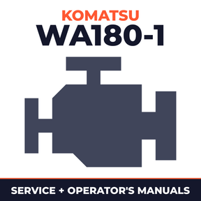 Komatsu WA180-1 shop manual, O&M, and engine shop manual