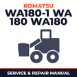 Komatsu WA180-1 WA 180 WA180 Wheel Loader Service Repair Workshop Manual