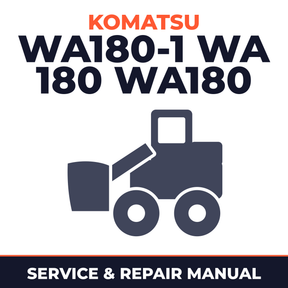 Komatsu WA180-1 WA 180 WA180 Wheel Loader Service Repair Workshop Manual