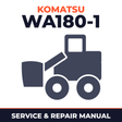 Komatsu WA180-1 Wheel Loader Service Repair Manual INSTANT (SN: 10001 and up)