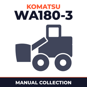 Komatsu WA180-3 manual collection. 3 manuals