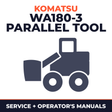 KOMATSU WA180-3 PARALLEL TOOL CARRIER Service Repair Manual + Operation & Maintenance Manual