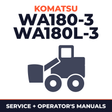 KOMATSU WA180-3, WA180L-3 Wheel Loader Service Repair Manual + Operation & Maintenance Manual