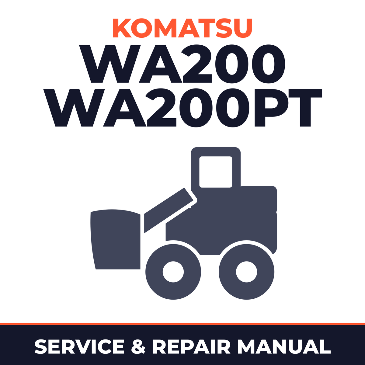 KOMATSU WA200 5 WA200PT 5 Wheel Loader Full Service & Repair Manual 2005-Onwards