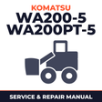 KOMATSU WA200-5, WA200PT-5 Wheel Loader Service Shop Repair Manual