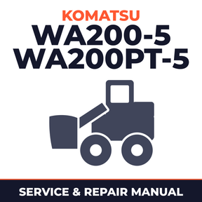 KOMATSU WA200-5, WA200PT-5 Wheel Loader Service Shop Repair Manual
