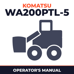 KOMATSU WA200PTL-5 Wheel Loader Operation & Maintenance Manual