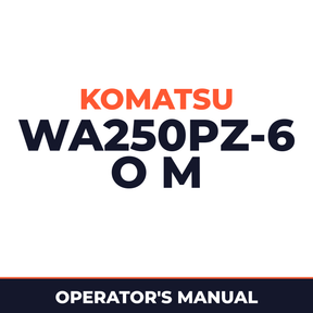 komatsu wa250pz-6 O&M manual. s/n 75001 up.