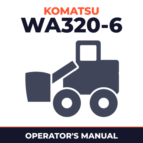 KOMATSU WA320-6 Wheel Loader Operation & Maintenance Manual