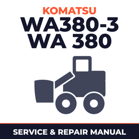 Komatsu WA380-3 WA 380 Avance Wheel Loader Service Repair Workshop Manual