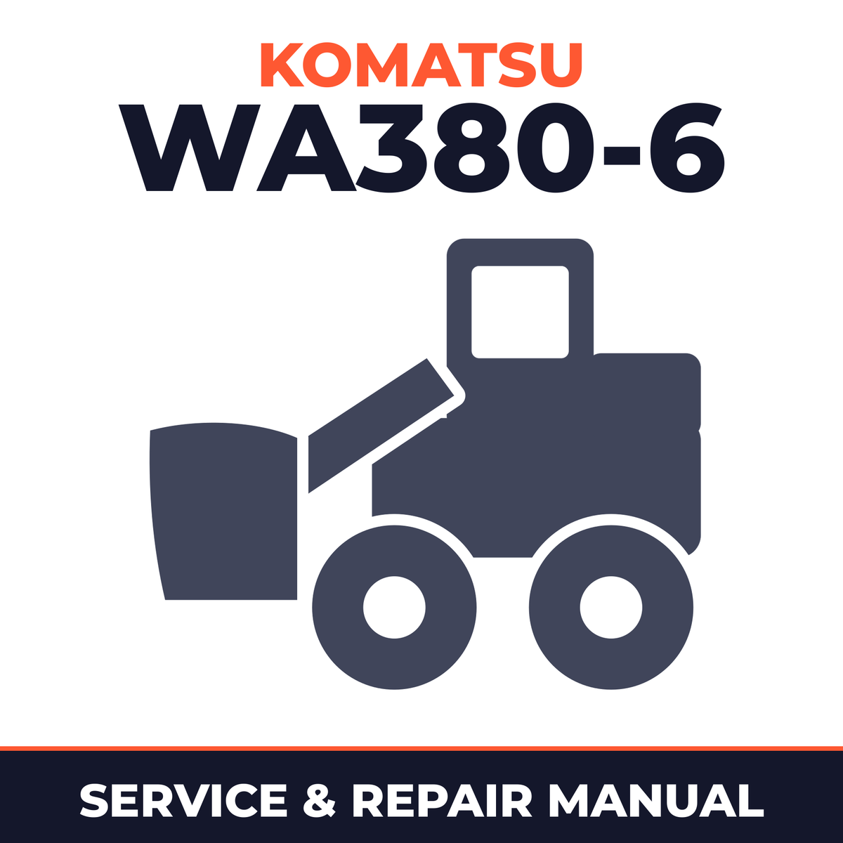 Komatsu WA380-6 Wheel Loader Service Repair Shop Manual (SN H60051 and Up)