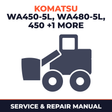 Komatsu WA450-5L WA480-5L WA 450 480 Wheel Loader Service Repair Workshop Manual