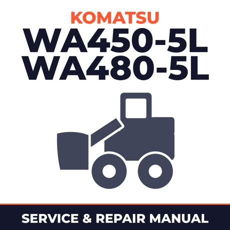 KOMATSU WA450-5L, WA480-5L Wheel Loader Service Shop Repair Manual