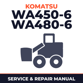 KOMATSU WA450-6, WA480-6 Wheel Loader Service Shop Repair Manual