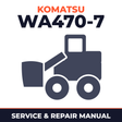 Komatsu WA470-7 Wheel Loader Service Repair Shop Manual (SN:A47001 and up)
