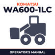 KOMATSU WA600-1LC Wheel Loader Operation & Maintenance Manual (S/N: A50001 and up)
