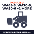 Komatsu WA65-6, WA70-6, WA80-6, WA90-6, WA100M-6 Wheel Loader Service Repair Manual - H60051 and up, H00051 and up