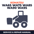 Komatsu WA65 WA75 WA85 WA90 WA95 wheel loader service manual