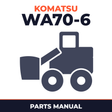 Komatsu WA70-6 Wheel Loader Parts Catalog