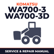 Komatsu WA700-3, WA700-3D Wheel Loader Service Repair Factory Manual INSTANT (SN: 50001 and up)