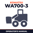 KOMATSU WA700-3 Wheel Loader Operation & Maintenance Manual (S/N: 51005 and up)