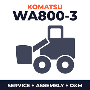 KOMATSU WA800-3 Wheel Loader Service Repair Manual + Field ASSEMBLY Manual + Operation & Maintenance Manual