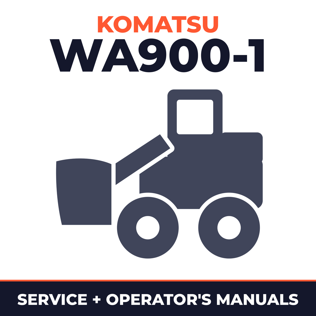KOMATSU WA900-1 Wheel Loader Service Repair Manual + Operation & Maintenance Manual