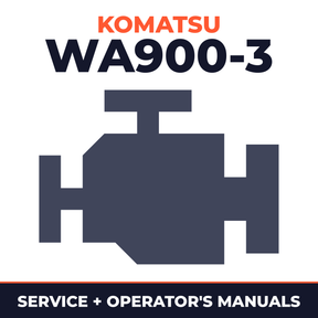 Komatsu WA900-3 shop manual, engine manual, O & M manual.