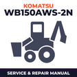Komatsu WB150AWS-2N Backhoe Loader Workshop Service Repair Manual A90001 and up