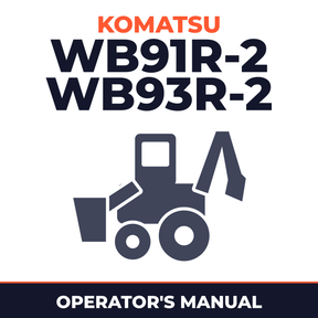 Komatsu WB91R-2,WB93R-2 operation and maintenance manual