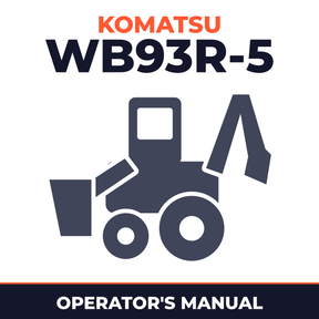 KOMATSU WB93R-5 Operation & Maintenance Manual