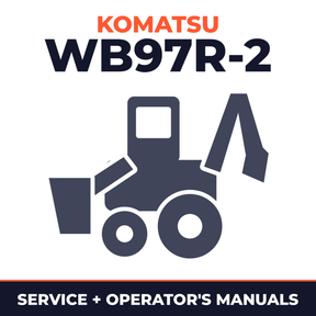 Komatsu WB97R-2 backhoe.Workshop, engine & operator manual