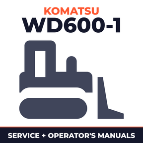 KOMATSU WD600-1 Wheel DOZER Service Repair Manual + Operation & Maintenance Manual