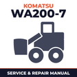 Komatsu Wheel Loader WA200-7 sn:80001 and up Workshop Service Manual