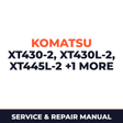Komatsu XT430-2 XT430L-2 XT445L-2 XT450L-2 Crawler Feller Buncher Service & Repair Manual