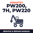 KONATSU PW200 7H PW220 7H Full Service & Repair Manual 2005-Onwards